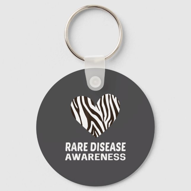 Porte-clés Zebra Heart Rare Disease Awareness Gift 2020  (Recto)