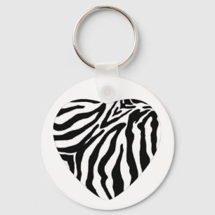 Porte-clés Zebra Print Heart Porte - clé