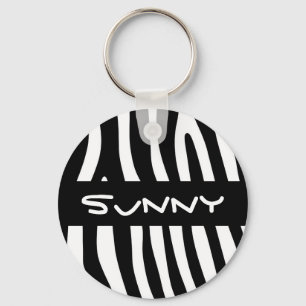 Porte-clés Zebra rayures motif noir & blanc + vos idées