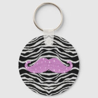 Zebra Stripes Et Rose Bling Moustache