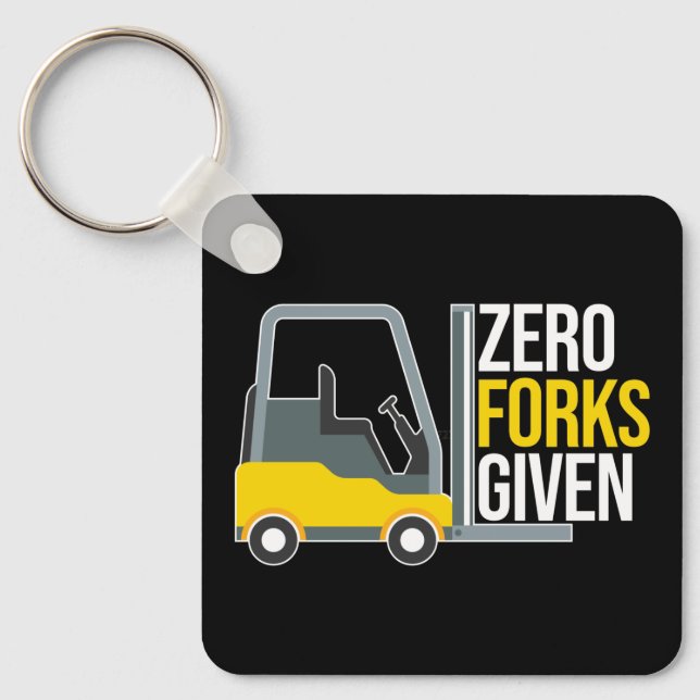 Porte-clés Zéro Fourches Donné Funky Forklifter Pun (Recto)