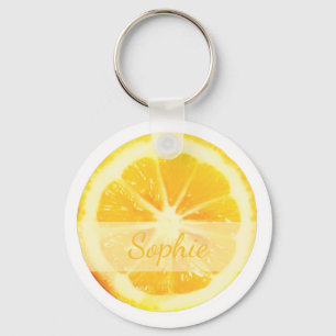PORTE-CLÉS ZESTY LEMON DIFFUSÉ CITRUS JAUNE FRUITS AU SPRINGT