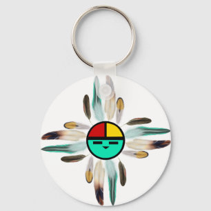 Porte-clés Zia Sun Dieu avec plumes