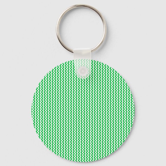 Porte-clés Zigzag - Blanc et foncé Pastel Vert (Recto)