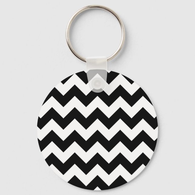 Porte-clés Zigzag noir et blanc (Recto)