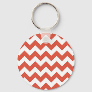 Porte-clés Zigzag orange et blanc