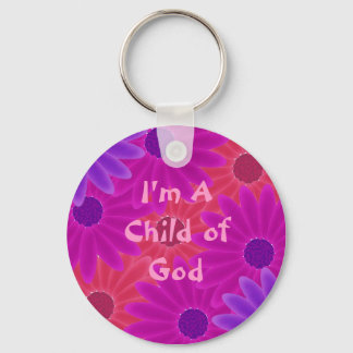 Porte-clés zinniadigicollage, je suis enfant de Dieu