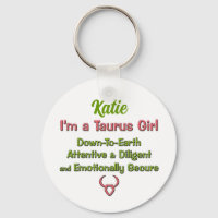 Zodiac Taurus Girl en rose et vert