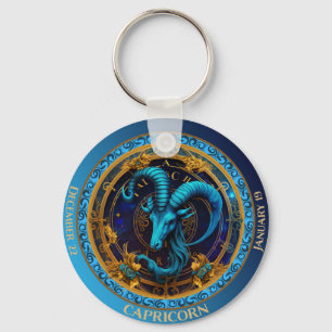 Porte-clés Zodiaque Capricorne Personnaliser NOM, DATE