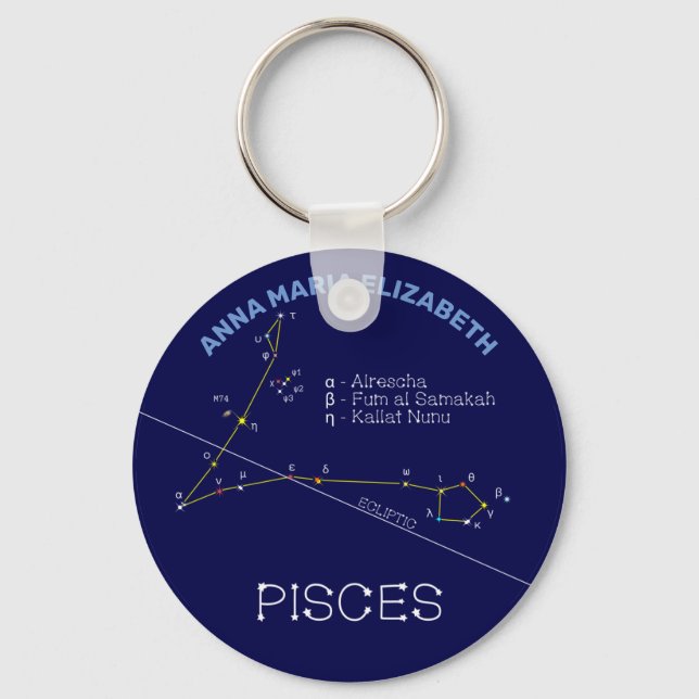 Porte-clés Zodiaque Pisces (Recto)
