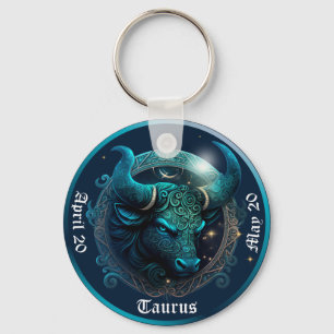 Porte-clés Zodiaque Taureau Personnaliser NOM, DATE