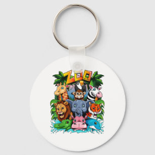 Porte-clés Zoo Animal Chemise Enfants Garçons Filles Enseigna