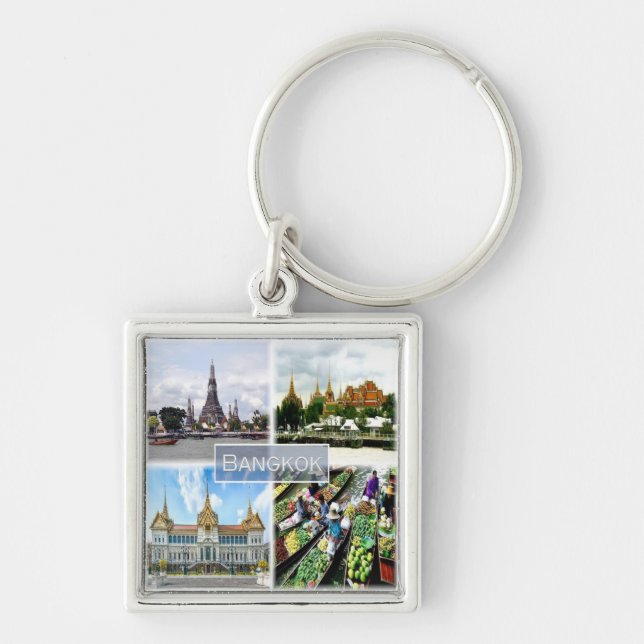 Porte-clés zTH009 collage de BANGKOK, Thaïlande, Asie, (Devant)