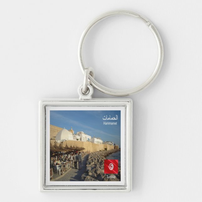 Porte-clés zTN019 HAMMAMET EL-♥ AMMAMAT, Tunisie, (Devant)