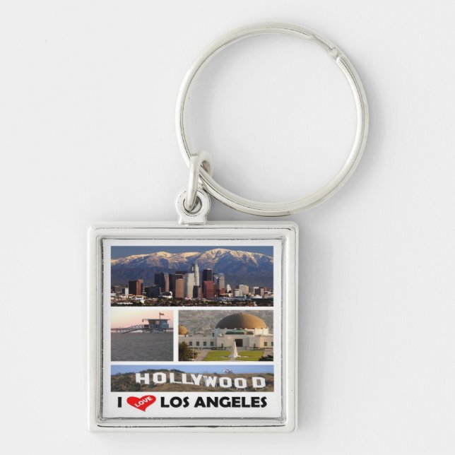 Porte-clés zUS169 LOS ANGELES I Love, Mosaic, (Devant)