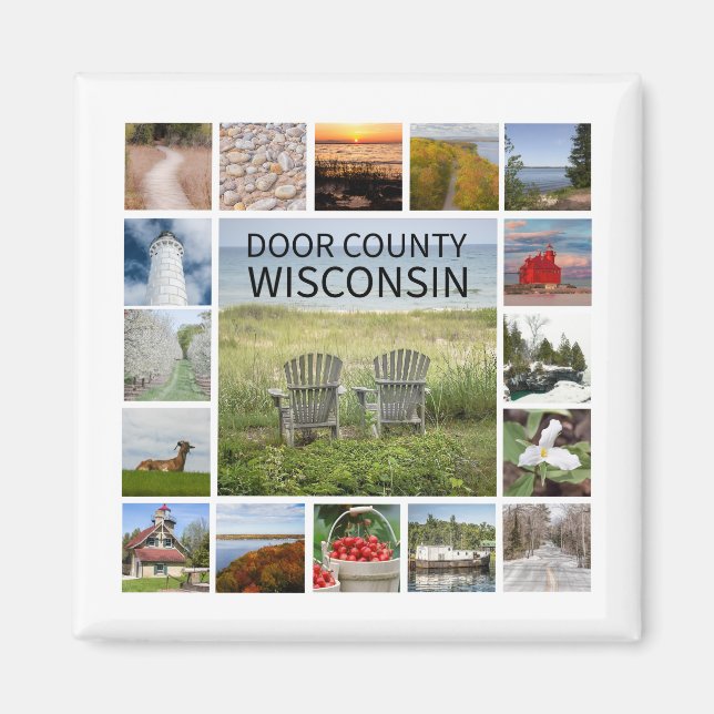 Porte Comté Wisconsin Magnet (Devant)