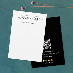 Porte d'affichage noir blanc QR Code de script