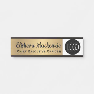 Porte de bureau Signer votre logo ici Nom Plaque