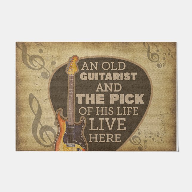 Porte de guitare personnalisée, Tapis de porte des (Devant)
