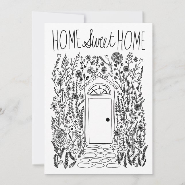 Porte de jardin Nouvelle adresse Faire-part de dém (Devant)