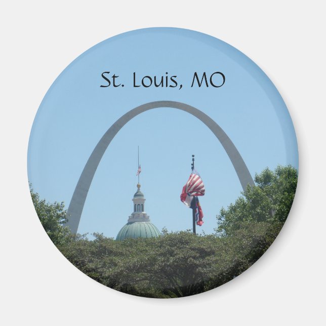 Porte d'entrée de West St Louis Arch Magnet (Devant)