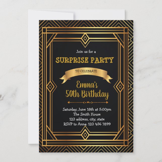 Porte d'entrée décorée d'art sur une invitation de (Devant)