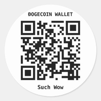 Porte-Dogecoin QR Code Stickers simples
