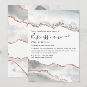 Porte d'or blanc et Rose Grand Invitation d'ouvert