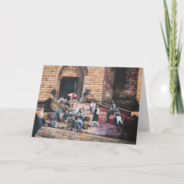 Porte d'or de Damas, carte de voeux de la vieille  (Devant)