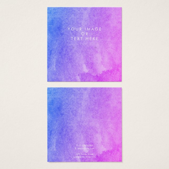 Porte d'oreille à aquarelle violet (Devant & derrière)