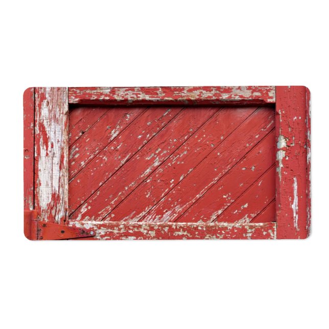 Porte en bois peint rouge (Devant)