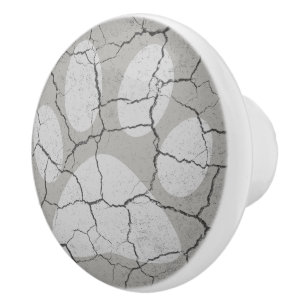 Porte En Céramique Bouton animal gris gris criqué de tiroir