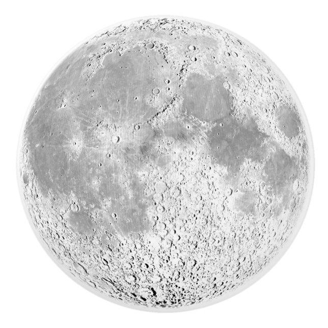 Porte En Céramique Bouton de l'armoire de l'agrafe de lune gris argen (Devant)