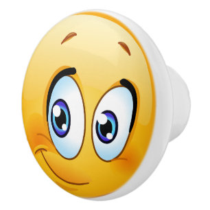 Porte En Céramique Bouton de tiroir à visage joyeux - SRF