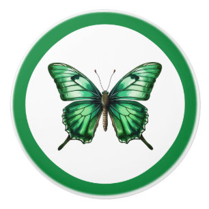 Porte En Céramique Bouton de tiroir Papillon Vert Moderne pour fille