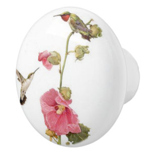 Porte En Céramique Bouton floral de jardin de fleur d'oiseaux de