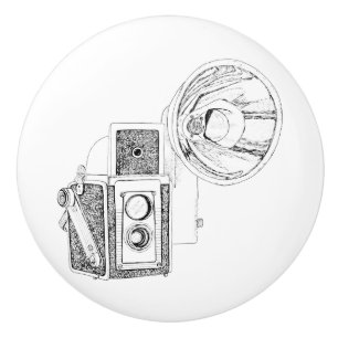 Porte En Céramique Bouton vintage de tiroir d'appareil-photo