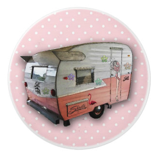 Porte En Céramique Bouton vintage de tiroir de campeur