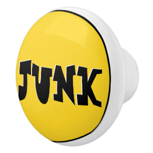 Porte En Céramique Qui Où ? - Bouton de tiroir rond (Jaune)
