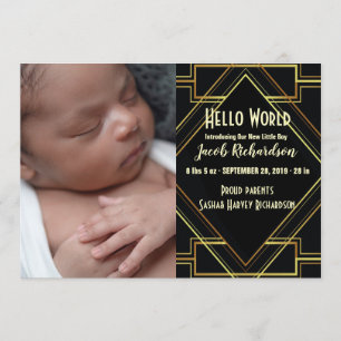Porte en or noir par Faire-part de naissance bébé 