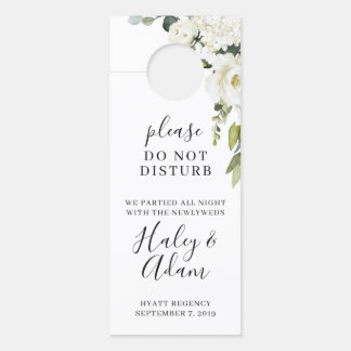 Porte Mariage blanc Floral Guest Hôtel Affichette de por