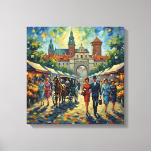 Porte Médiévale de Cracovie Pologne Toile Étirée