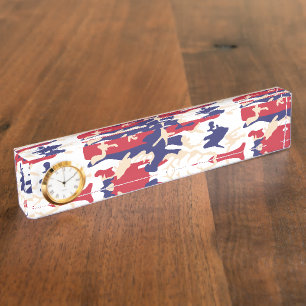 Porte-nom 4 juillet, Jour de l'Indépendance, Beige de camouf