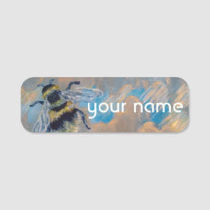 Porte-nom Abeille dans le ciel