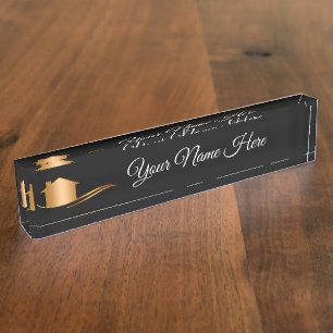 Porte-nom Accessoire de bureau immobilier haut de gamme