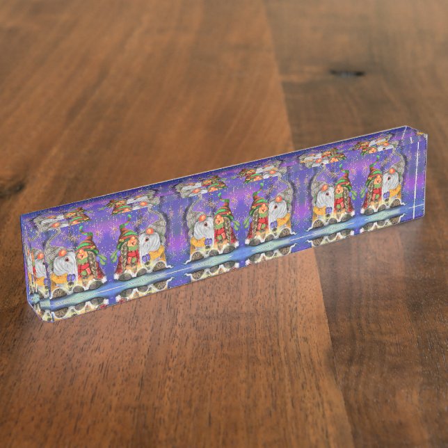 Porte-nom Accessoires de bureau de Noël Gnome Cute (Taille)