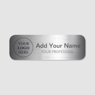 Porte-nom Add Your Business Corporate Logo Here Metal