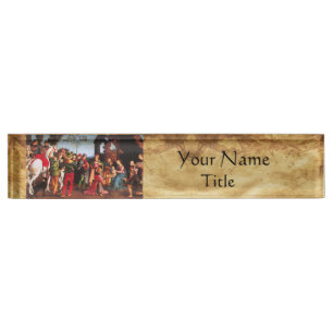 PORTE-NOM ADORATION DU PARCHEMENT DE LA NATIVITÉ MAGI
