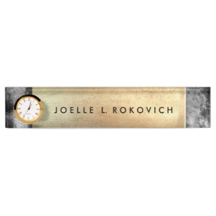 Porte-nom Affaires génériques concrètes grises fraîches 