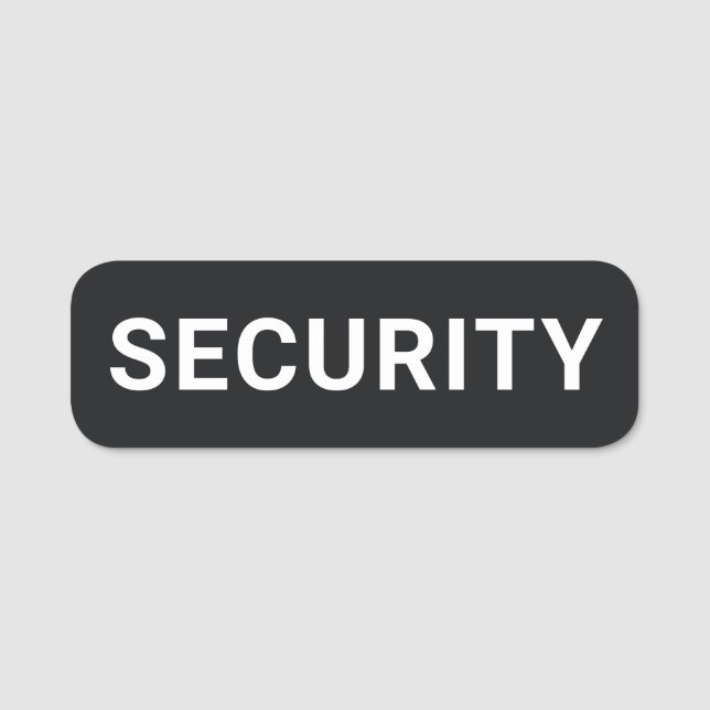 Porte-nom Agent de sécurité (Devant)